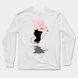 Pig Skipping Long Sleeve T-Shirt